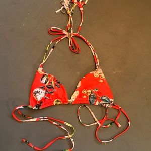 Rachel Roy tropical floral print bikini top